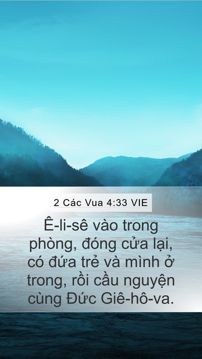 2 Các Vua 4:33 VIE Bible Verse Image