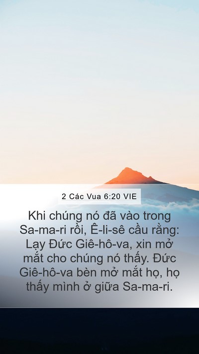 2 Các Vua 6:20 VIE Bible Verse Image