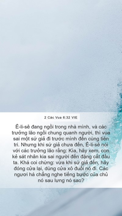 2 Các Vua 6:32 VIE Bible Verse Image