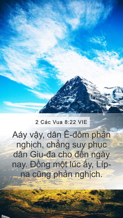 2 Các Vua 8:22 VIE Bible Verse Image
