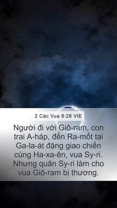 2 Các Vua 8:28 VIE Bible Verse Image