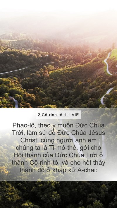 2 Cô-rinh-tô 1:1 VIE Mobile Phone Wallpaper - Phao-lô, theo ý muốn Đức Chúa Trời, - Mobile Bible Verse Wallpaper