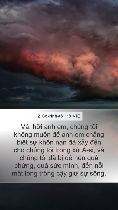 2 Cô-rinh-tô 1:8 VIE Bible Verse Image