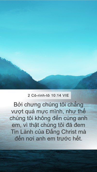 2 Cô-rinh-tô 10:14 VIE Bible Verse Image