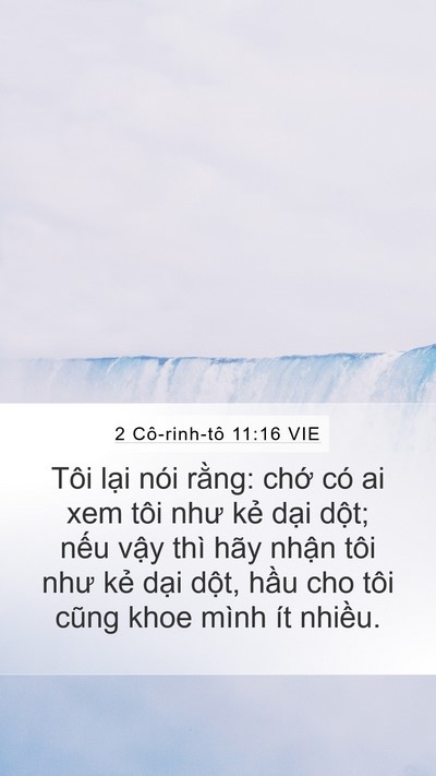2 Cô-rinh-tô 11:16 VIE Bible Verse Image
