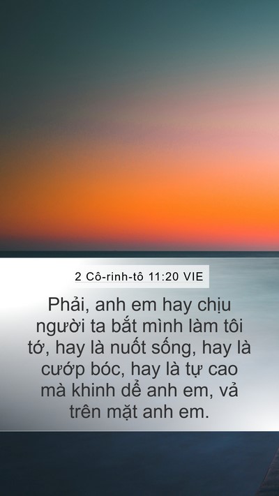 2 Cô-rinh-tô 11:20 VIE Bible Verse Image