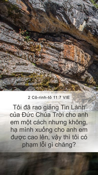 2 Cô-rinh-tô 11:7 VIE Mobile Phone Wallpaper - Tôi đã rao giảng Tin Lành của Đức - Mobile Bible Verse Wallpaper