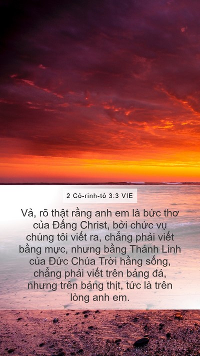 2 Cô-rinh-tô 3:3 VIE Bible Verse Image