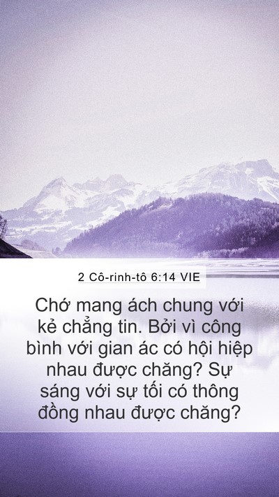 2 Cô-rinh-tô 6:14 VIE Bible Verse Image