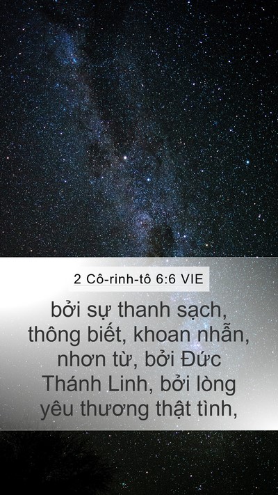 2 Cô-rinh-tô 6:6 VIE Bible Verse Image