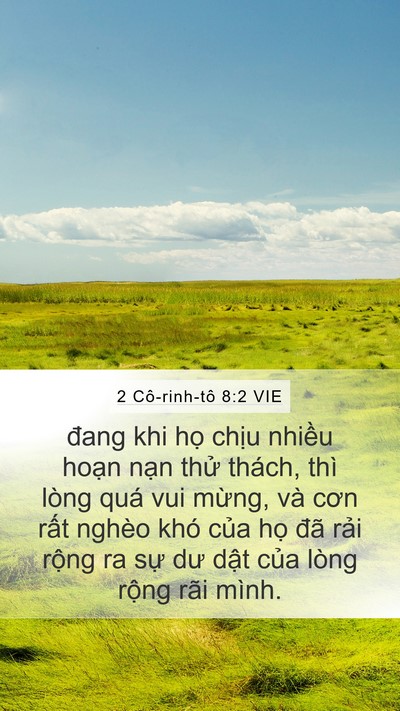 2 Cô-rinh-tô 8:2 VIE Bible Verse Image