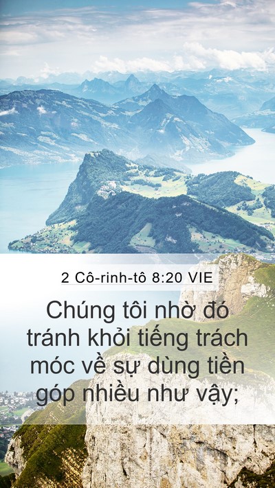 2 Cô-rinh-tô 8:20 VIE Bible Verse Image