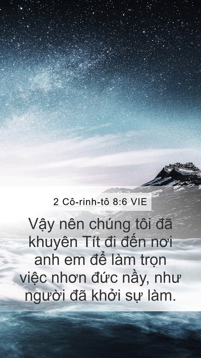 2 Cô-rinh-tô 8:6 VIE Bible Verse Image