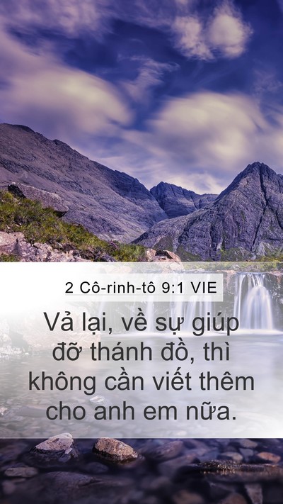 2 Cô-rinh-tô 9:1 VIE Bible Verse Image