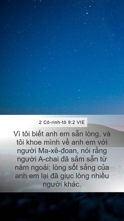 2 Cô-rinh-tô 9:2 VIE Bible Verse Image