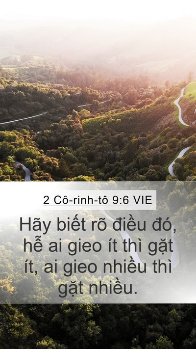 2 Cô-rinh-tô 9:6 VIE Bible Verse Image