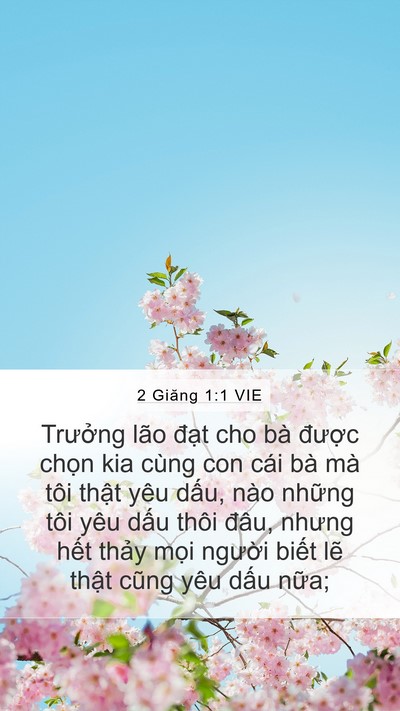 2 Giăng 1:1 VIE Bible Verse Image