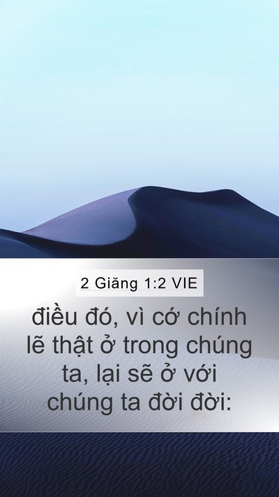 2 Giăng 1:2 VIE Bible Verse Image