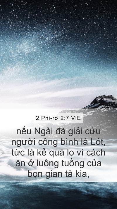 2 Phi-rơ 2:7 VIE Mobile Phone Wallpaper - nếu Ngài đã giải cứu người công - Mobile Bible Verse Wallpaper