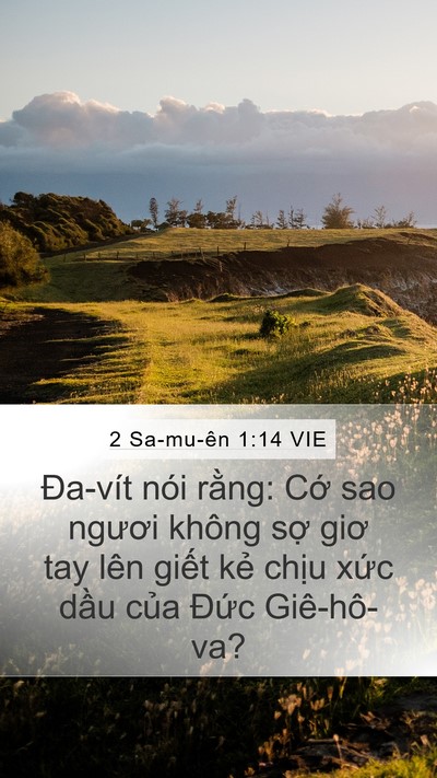 2 Sa-mu-ên 1:14 VIE Mobile Phone Wallpaper - Đa-vít nói rằng: Cớ sao ngươi không - Mobile Bible Verse Wallpaper
