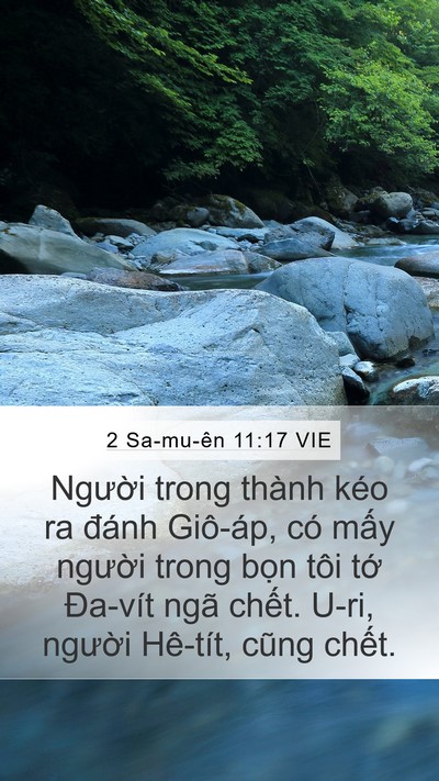 2 Sa-mu-ên 11:17 VIE Mobile Phone Wallpaper - Người trong thành kéo ra đánh Giô-áp, - Mobile Bible Verse Wallpaper
