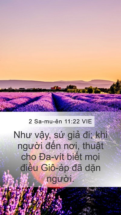 2 Sa-mu-ên 11:22 VIE Mobile Phone Wallpaper - Như vậy, sứ giả đi; khi người đến - Mobile Bible Verse Wallpaper