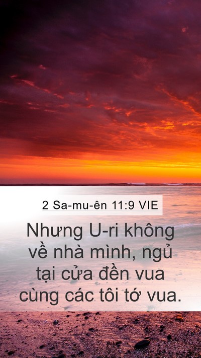 2 Sa-mu-ên 11:9 VIE Mobile Phone Wallpaper - Nhưng U-ri không về nhà mình, ngủ tại - Mobile Bible Verse Wallpaper