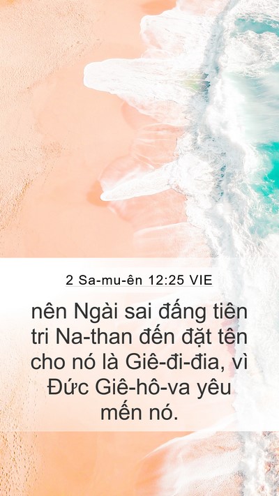 2 Sa-mu-ên 12:25 VIE Bible Verse Image