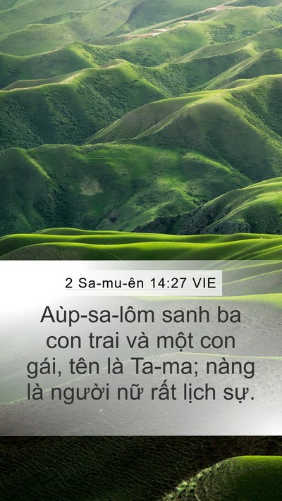 2 Sa-mu-ên 14:27 VIE Bible Verse Image