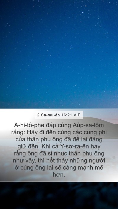 2 Sa-mu-ên 16:21 VIE Bible Verse Image