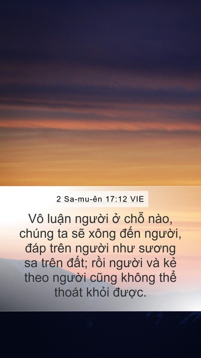 2 Sa-mu-ên 17:12 VIE Bible Verse Image