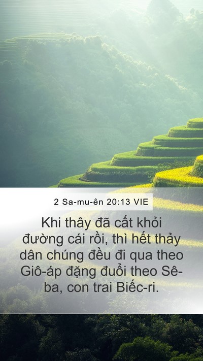 2 Sa-mu-ên 20:13 VIE Mobile Phone Wallpaper - Khi thây đã cất khỏi đường cái rồi, - Mobile Bible Verse Wallpaper