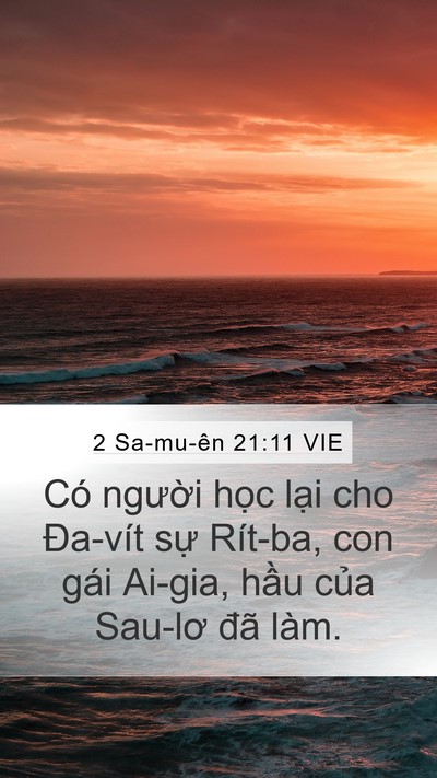 2 Sa-mu-ên 21:11 VIE Mobile Phone Wallpaper - Có người học lại cho Đa-vít sự - Mobile Bible Verse Wallpaper