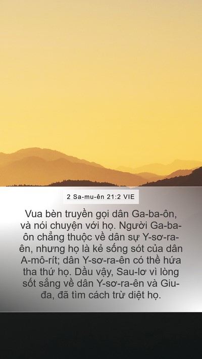 2 Sa-mu-ên 21:2 VIE Bible Verse Image