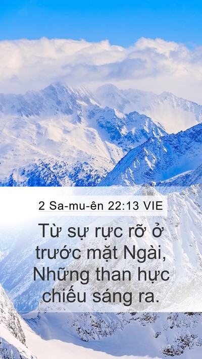2 Sa-mu-ên 22:13 VIE Bible Verse Image