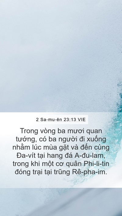 2 Sa-mu-ên 23:13 VIE Bible Verse Image