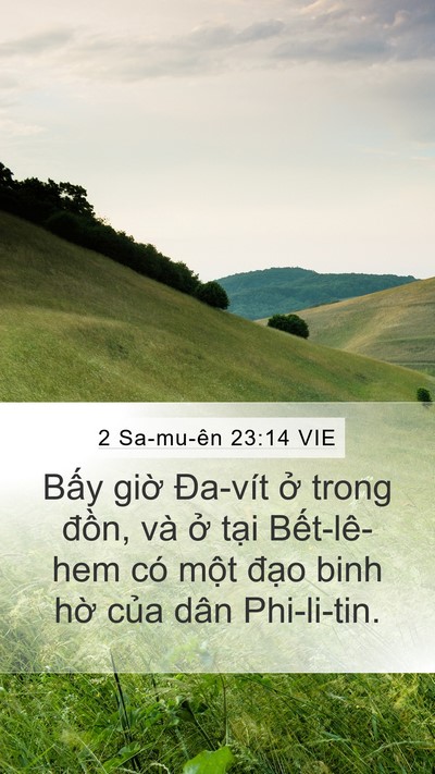 2 Sa-mu-ên 23:14 VIE Bible Verse Image