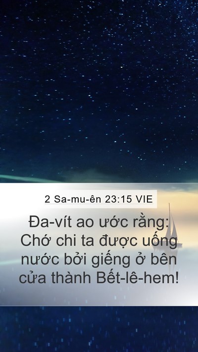 2 Sa-mu-ên 23:15 VIE Bible Verse Image