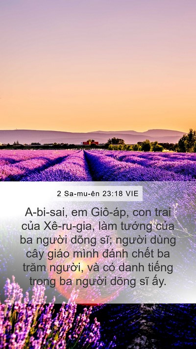 2 Sa-mu-ên 23:18 VIE Bible Verse Image