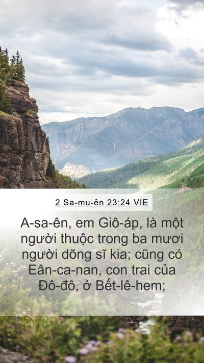 2 Sa-mu-ên 23:24 VIE Bible Verse Image