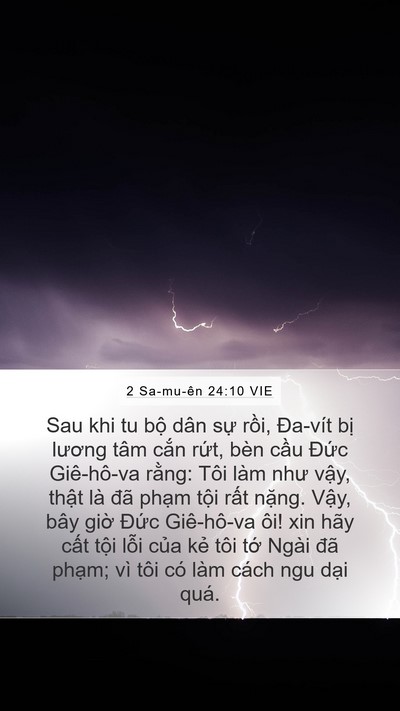 2 Sa-mu-ên 24:10 VIE Bible Verse Image