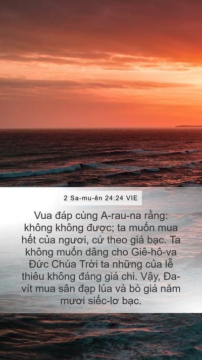 2 Sa-mu-ên 24:24 VIE Bible Verse Image
