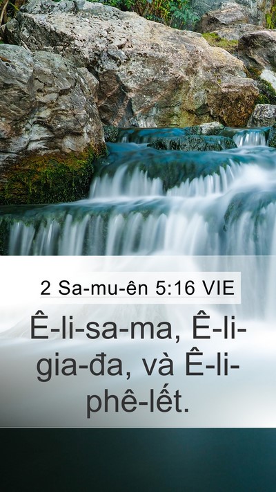 2 Sa-mu-ên 5:16 VIE Mobile Phone Wallpaper - Ê-li-sa-ma, Ê-li-gia-đa, và - Mobile Bible Verse Wallpaper