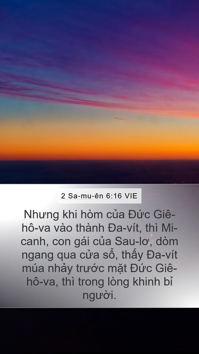 2 Sa-mu-ên 6:16 VIE Bible Verse Image