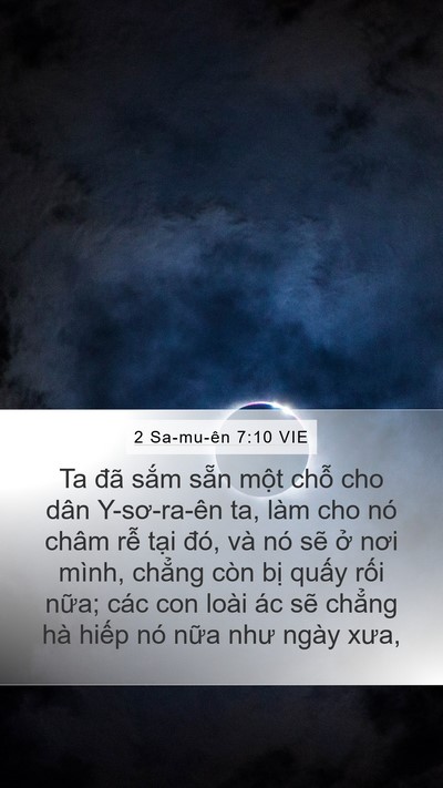 2 Sa-mu-ên 7:10 VIE Mobile Phone Wallpaper - Ta đã sắm sẵn một chỗ cho dân - Mobile Bible Verse Wallpaper