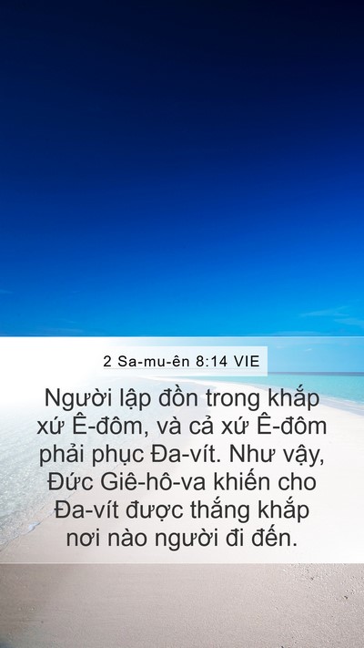 2 Sa-mu-ên 8:14 VIE Bible Verse Image