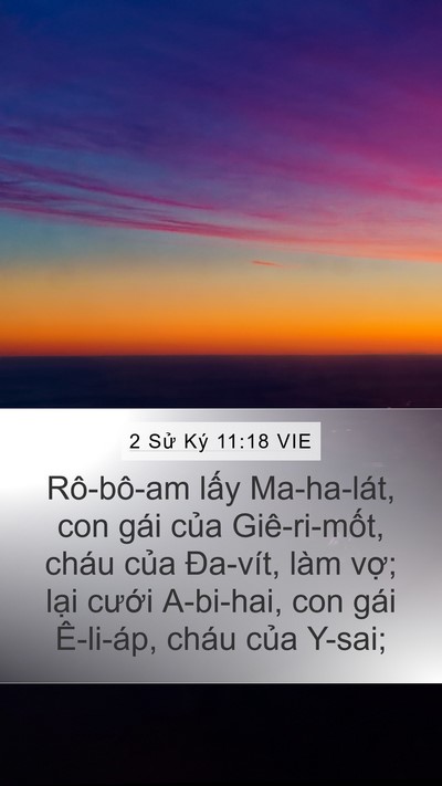 2 Sử Ký 11:18 VIE Bible Verse Image