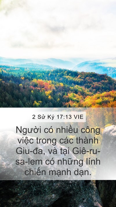 2 Sử Ký 17:13 VIE Bible Verse Image