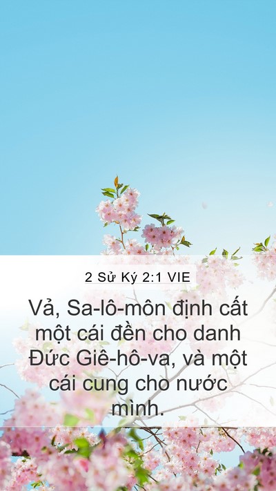 2 Sử Ký 2:1 VIE Bible Verse Image