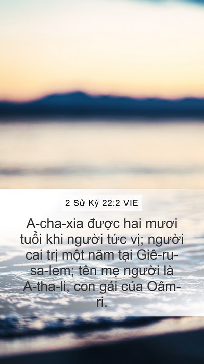 2 Sử Ký 22:2 VIE Bible Verse Image